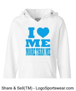 J. America Ladies Sydney Brushed V-Neck Hooded Sweatshirt Design Zoom